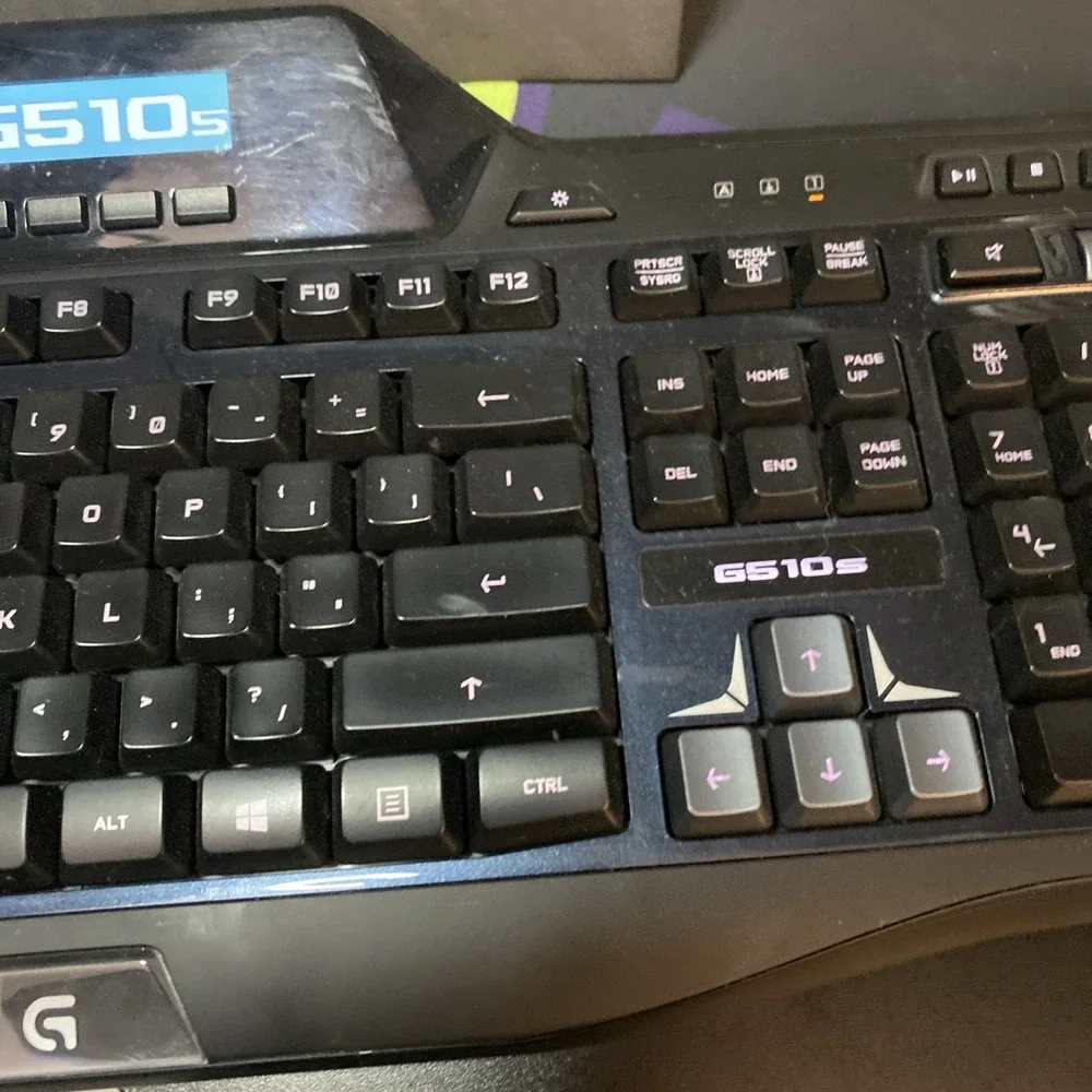 Logitech G510s Wired Gaming Keyboard with Programmable LCD Screen Works Nice! G1